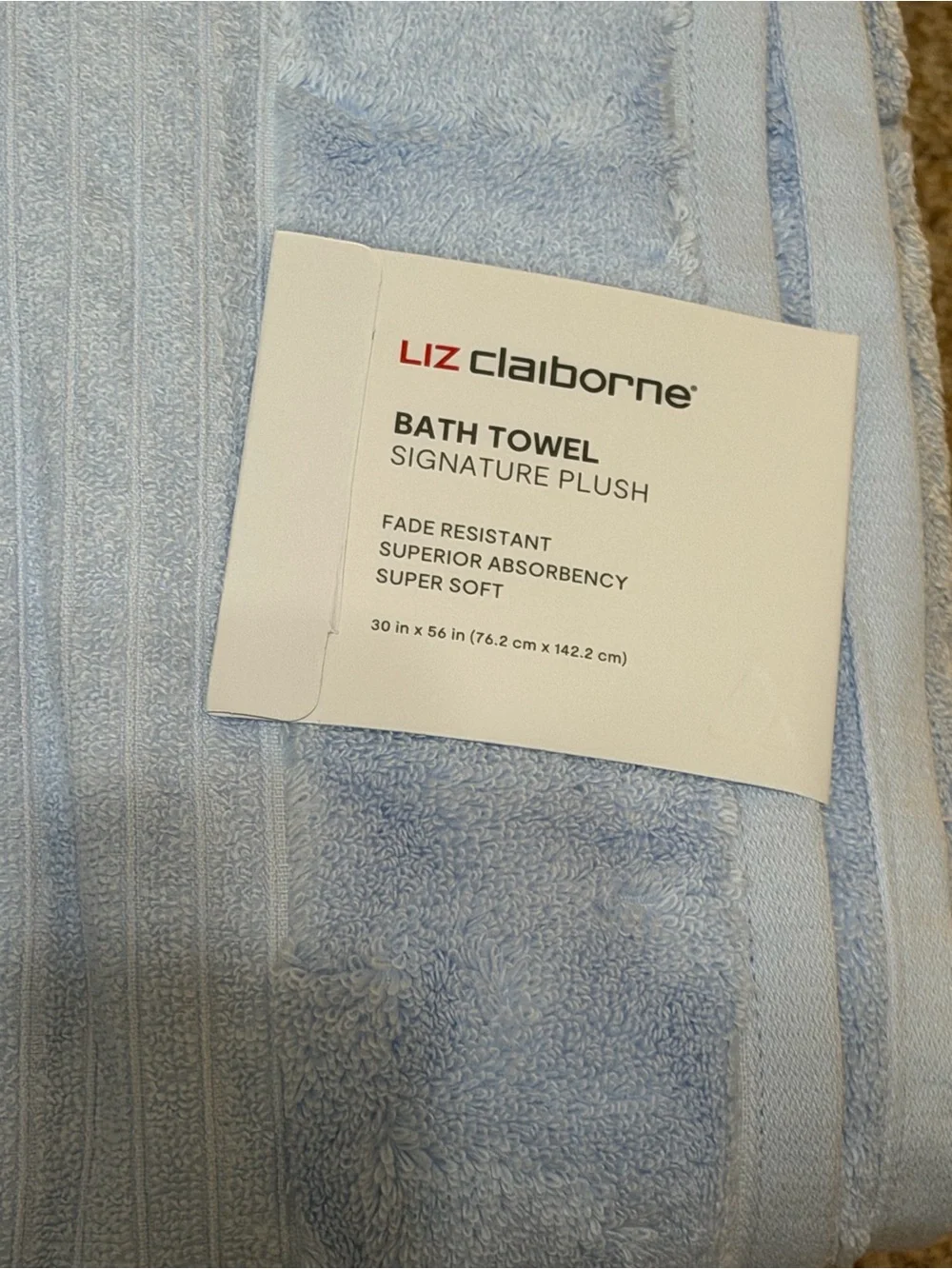Liz Claiborne Sky Blue Bath Towel Bundle